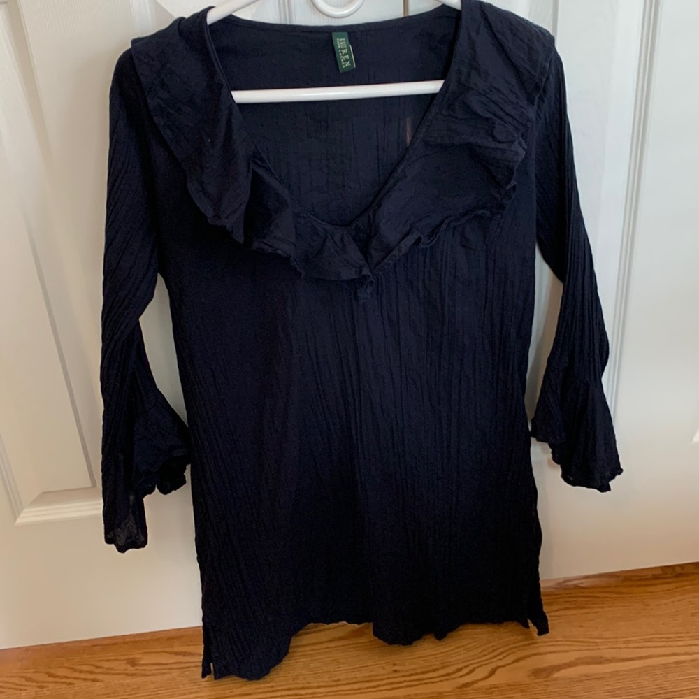 Ralph Lauren gauze coverup top